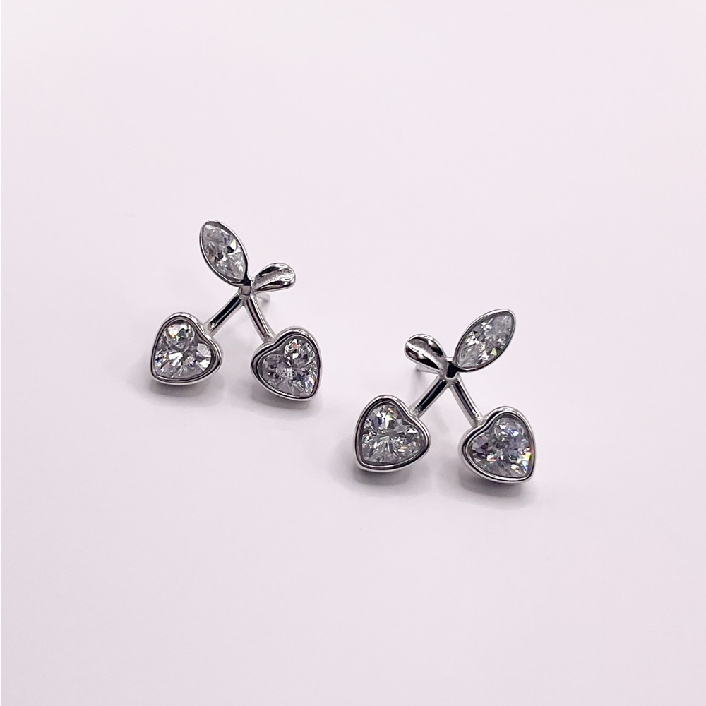 Elegant Silver Heart Earrings